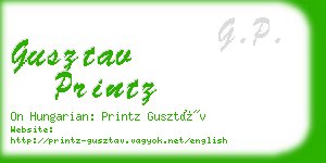 gusztav printz business card